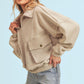 Aemi + Co Exposed Seam Half Zip Sweatshirt with Pockets Sweatshirts