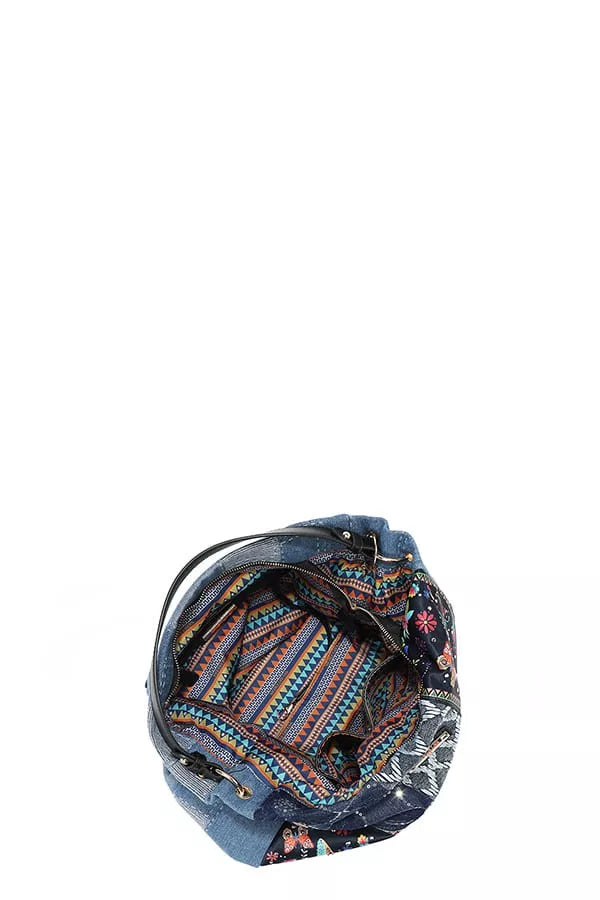 Bosque De Amor Denim Hobo Bag | Handbags Daverri Fashions