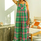 BiBi Multi Color Check Plaid Overall Overalls