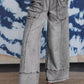 Wide Leg Drawstring Raw Hem Jeans - DAVERRI FASHIONS