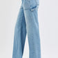RISEN Full Size High Rise Straight Leg Jeans with Front Pockets Plus Size - DAVERRI FASHIONS