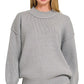 Zenana Wide Neckband Drop Shoulder Sweater - DAVERRI FASHIONS