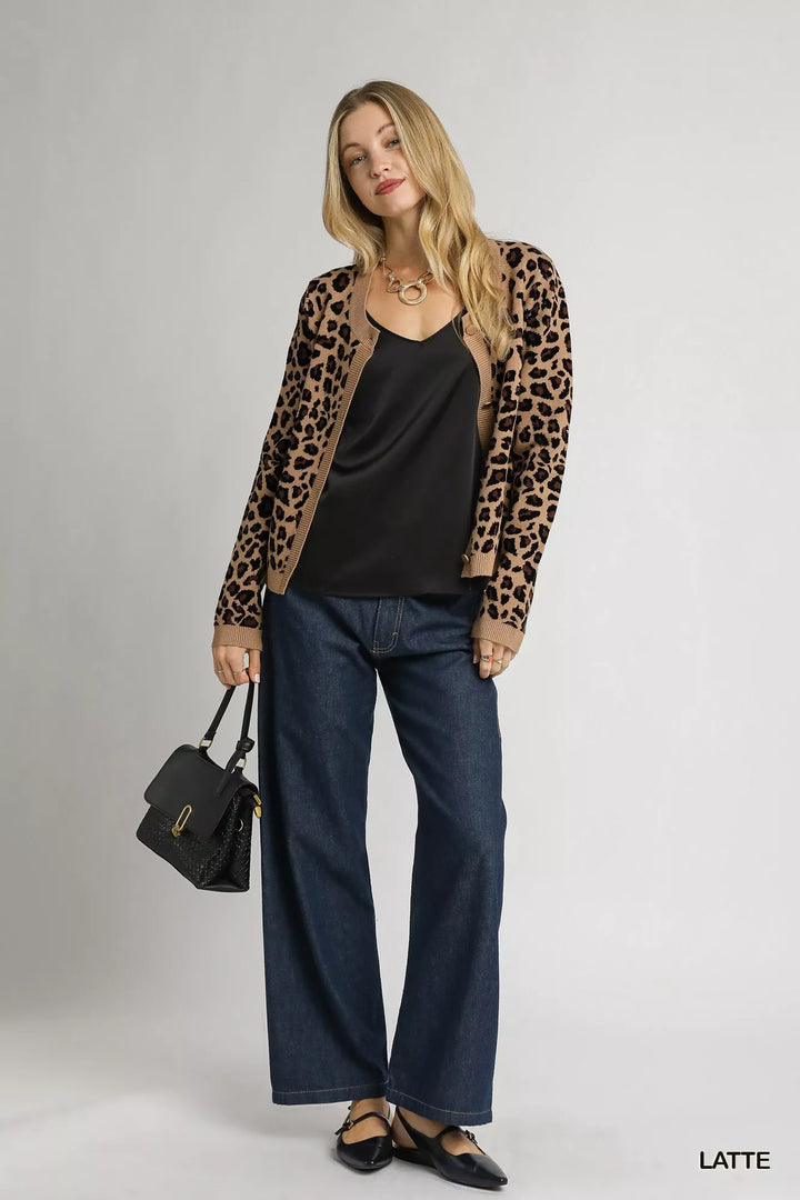 Umgee Leopard Print Button-Down Cardigan | Cardigans Daverri Fashions