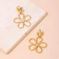 Alloy Flower Drop Earrings - DAVERRI FASHIONS