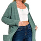 Zenana Long Sleeve Popcorn Sweater Cardigan with Pockets Cardigans