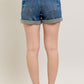 Judy Blue Full Size High Rise Cuff Denim Shorts Denim Shorts