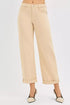RISEN Tummy Control Mid Rise Ankle Barrel Relaxed Baggy Jeans - DAVERRI FASHIONS