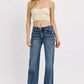 RISEN Full Size Tummy Control High Rise Long Straight Jeans Plus Size - DAVERRI FASHIONS