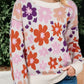 Floral Pattern Drop Shoulder Sweater - DAVERRI FASHIONS