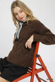 Umgee Cable Knit Cozy Sweater | Sweaters Daverri Fashions
