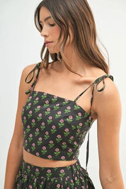 MABLE Floral Crop Top and Skirt Set | Outfit Sets Daverri Fashions