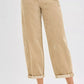 RISEN High Rise Crop Barrel Cordurory Pants - DAVERRI FASHIONS