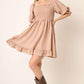 Mittoshop Smocked Ruffled Hem Half Sleeve Mini Dress - DAVERRI FASHIONS