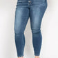 Judy Blue Full Size High Rise Button Fly Skinny Jeans Plus Size - DAVERRI FASHIONS