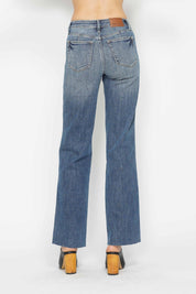 Judy Blue Full Size Tummy Control Straight Jeans | Daverri Fashions