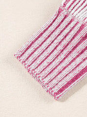 Striped Boat Neck Casual Sweater | Sweaters Daverri Fashions
