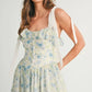 MABLE Floral Printed Shoulder Strap Midi Dress