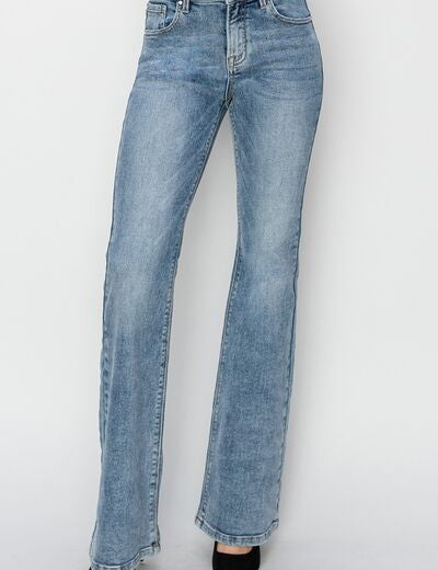 RISEN Full Size Mid Rise Bootcut Jeans Medium