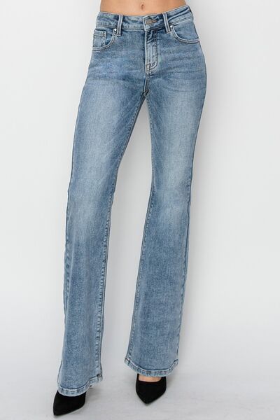 RISEN Full Size Mid Rise Bootcut Jeans Medium