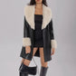 Fuzzy Long Sleeve Longline Coat - DAVERRI FASHIONS