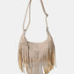 Suede Fringe Adjustable Strap Shoulder Bag - DAVERRI FASHIONS