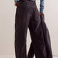 Daverri Washed Relaxed Fit Barrel Jeans in dark-wash wide-leg denim