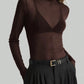 Turtleneck Long Sleeve Top - DAVERRI FASHIONS