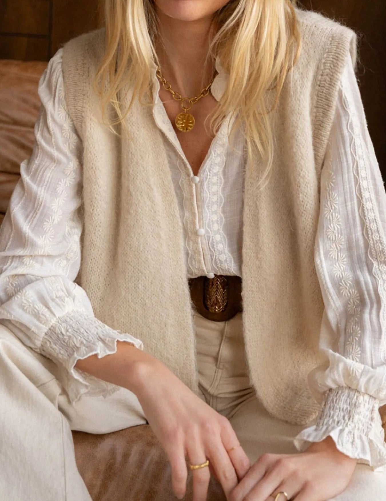 Open Front Sweater Vest | Sweater Vests Daverri Fashions