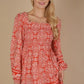 VERY J Printed Smocked Chest Boho Mini Dress - DAVERRI FASHIONS