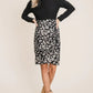 BOMBOM Leopard Color Block Knit Dress - DAVERRI FASHIONS