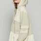 POL Raw Hem Color Block Hooded Jacket Jackets