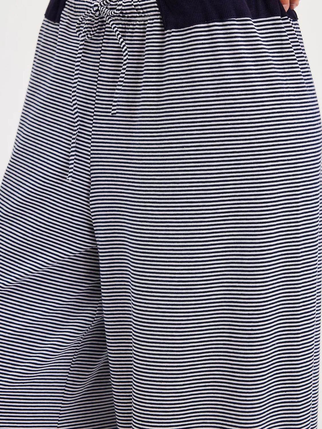 Drawstring Striped Wide Leg Pants | Loungewear Daverri Fashions
