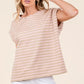 Lime 'N' Chili Striped Muscle Sleeve Top