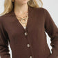 Umgee Button-Down Longline Sweater Cardigan with Front Pockets - DAVERRI FASHIONS