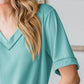 Heimish Plus Size V-Neck Half Sleeve T-Shirt T-Shirts