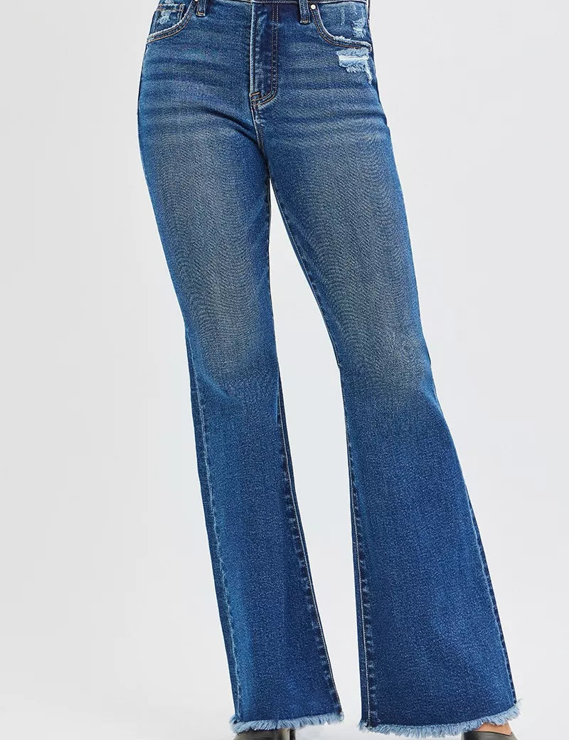DARK RISEN High Rise Flare Jeans | Jeans Daverri Fashions