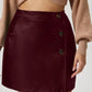 Buttoned High Rise Mini Skirt - DAVERRI FASHIONS