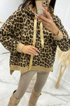 Leopard Dropped Shoulder Hoodie - DAVERRI FASHIONS