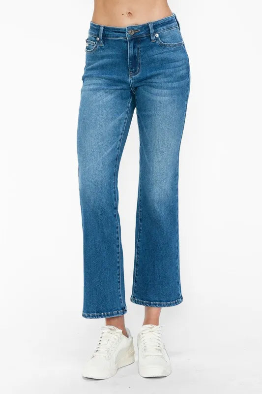 bytos Full Size Cat's Whiskers Mid Rise Ankle Jeans | Jeans Daverri Fashions