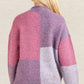 VERY J Color Block Mock Neck Drop Shoulder Sweater Sweaters