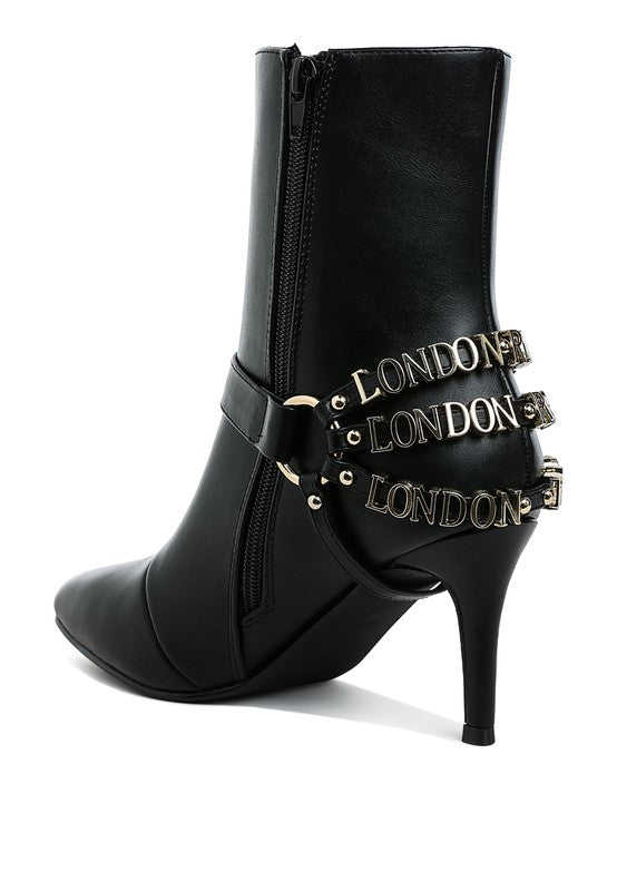 Nicene Harness Detail Stiletto Boots | Boots Daverri Fashions