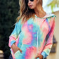 BiBi Tie Dye French Terry Hoodie with Kangaroo Pocket - DAVERRI FASHIONS