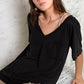 POL V-Neck Short Sleeve T-Shirt Black