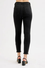 RISEN Full Size Tummy Control High Rise Adjustable Waist Skinny Jeans Plus Size | Jeans Daverri Fashions