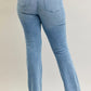 Judy Blue Full Size Mid Rise Bootcut Jeans with Contrast Wash & Front Patch Pockets Plus Size - DAVERRI FASHIONS