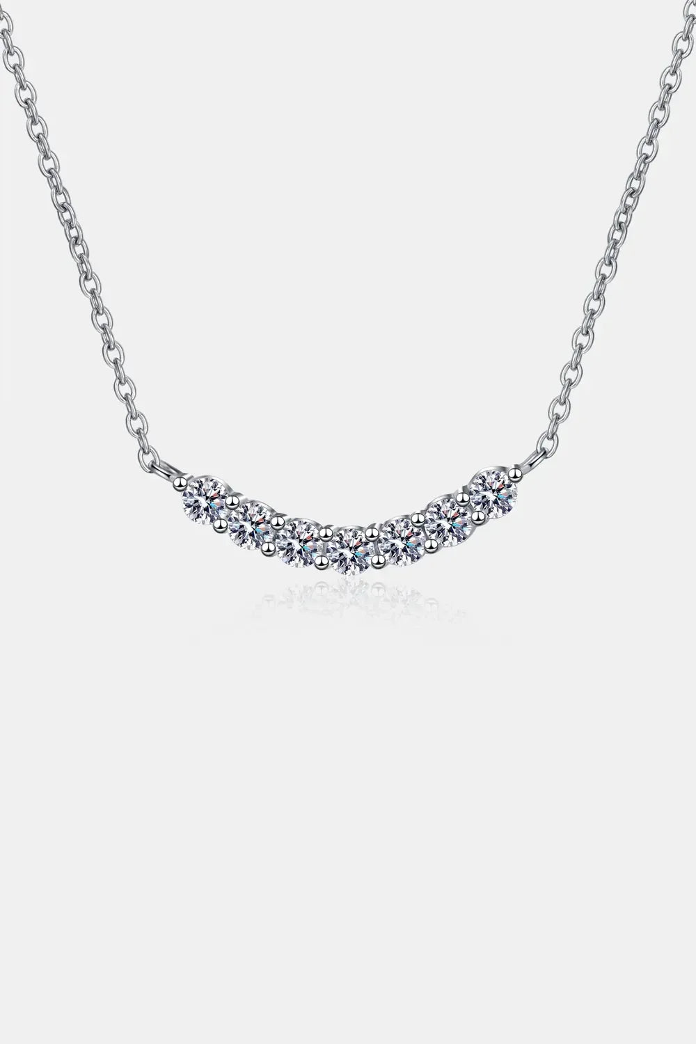 1.4 Carat Moissanite 925 Sterling Silver Necklace - DAVERRI FASHIONS