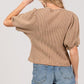 SAGE+FIG Lace-Up Waffle Knit Crop Top Tops