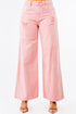 American Bazi Blush Pink High Waist Distressed Wide Leg Jeans Blush Pink 5 Jeans