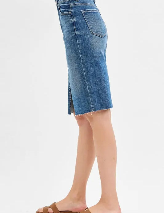 RISEN High Rise Front Slit Pencil Skirts | Daverri Fashions