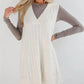 Lovelet Cable Knit V-Neck Mini Sweater Overall Dress - DAVERRI FASHIONS